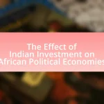 The Effect of Indian Investment on African Political Economies