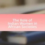 The Role of Indian Women in African Societies