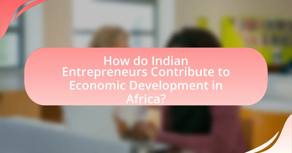 How do Indian Entrepreneurs Contribute to Economic Development in Africa?