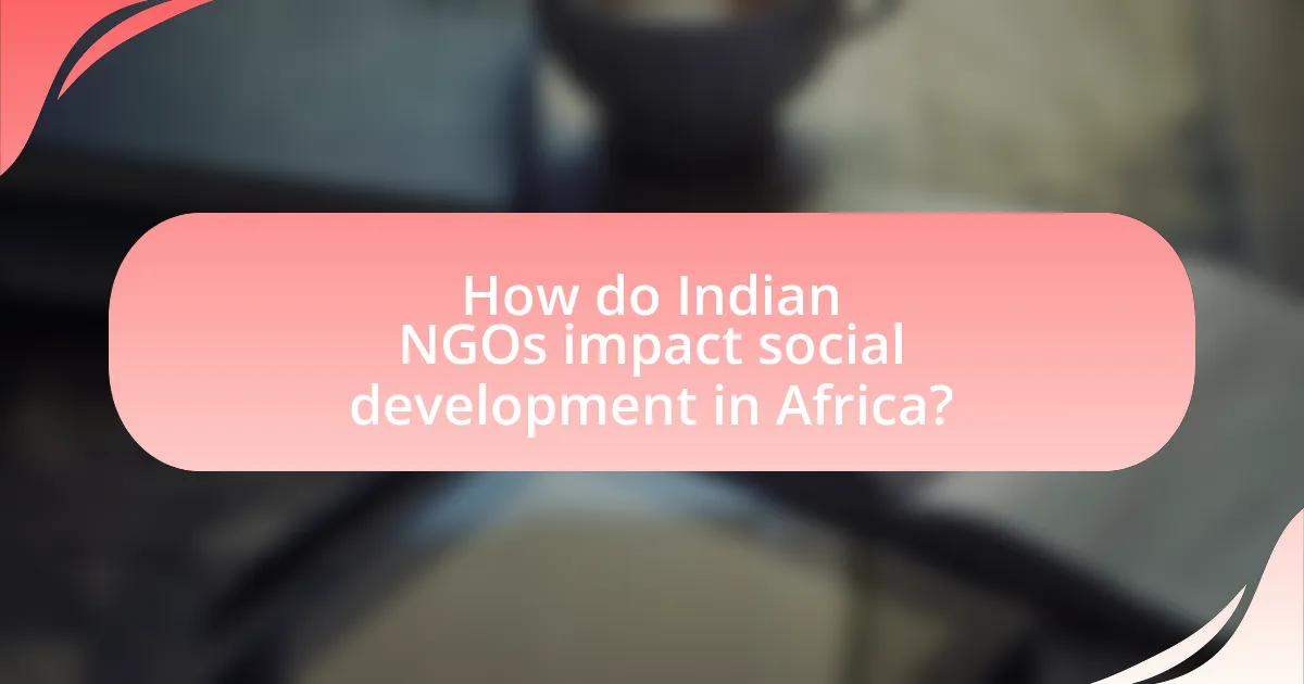 How do Indian NGOs impact social development in Africa?