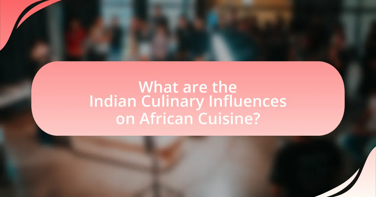 What are the Indian Culinary Influences on African Cuisine?