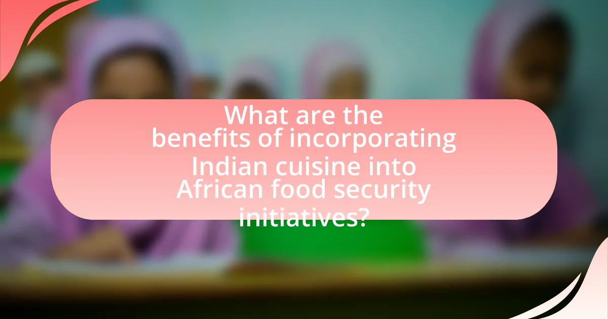 What are the benefits of incorporating Indian cuisine into African food security initiatives?
