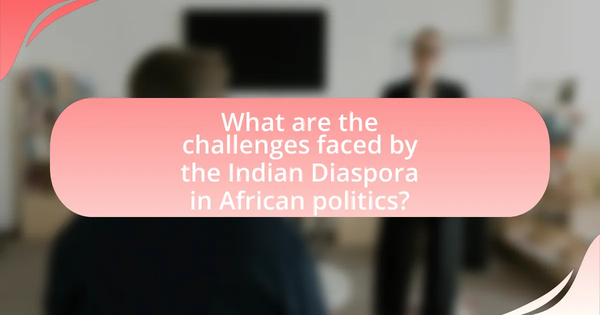 What are the challenges faced by the Indian Diaspora in African politics?