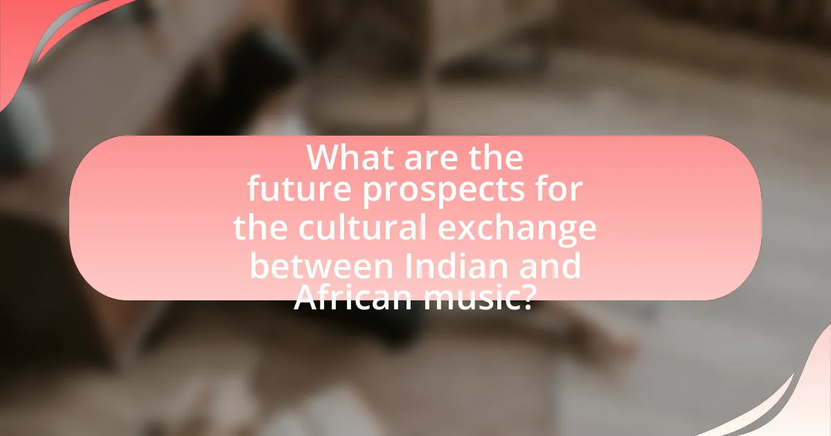 What are the future prospects for the cultural exchange between Indian and African music?