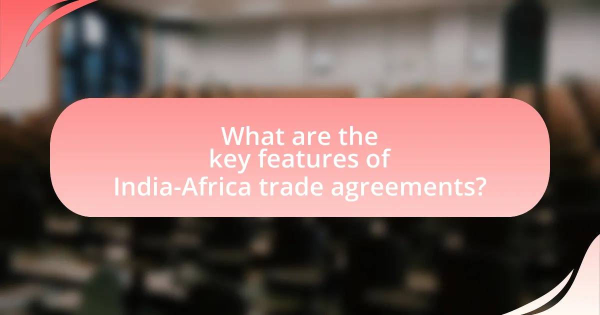 What are the key features of India-Africa trade agreements?
